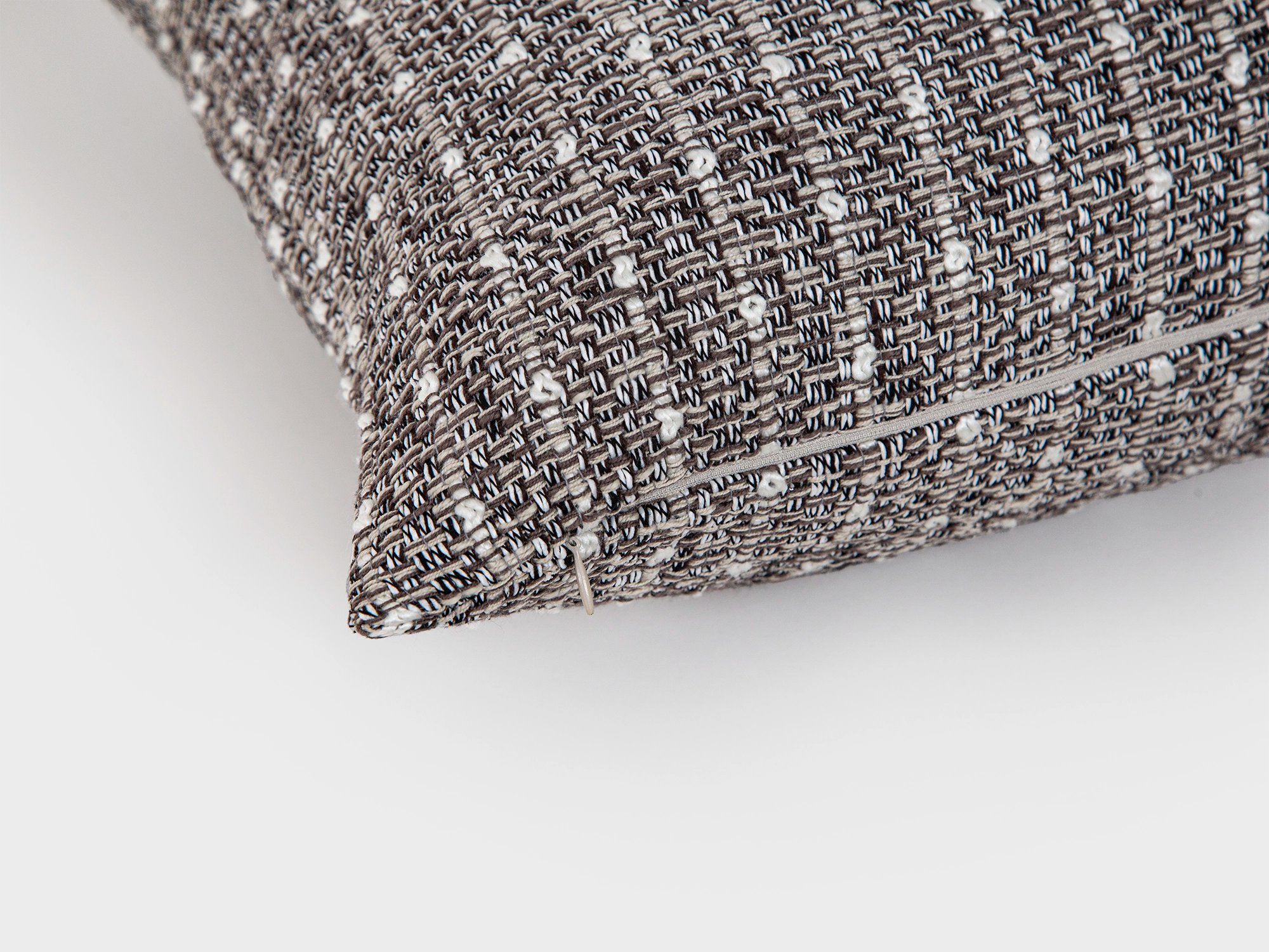 Taupe Gray Striped Textured Pillow Cover