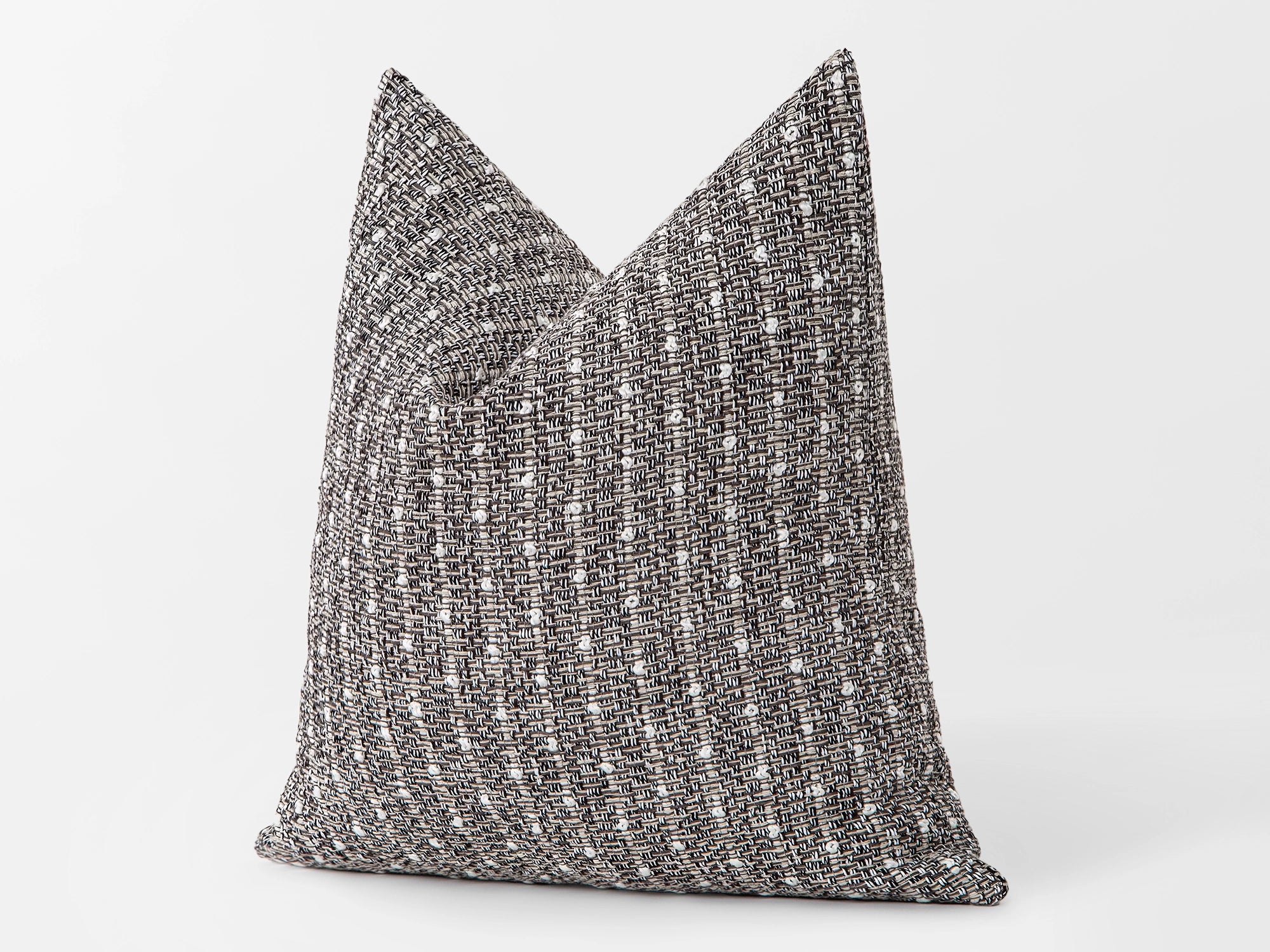 Taupe Gray Striped Textured Pillow Cover