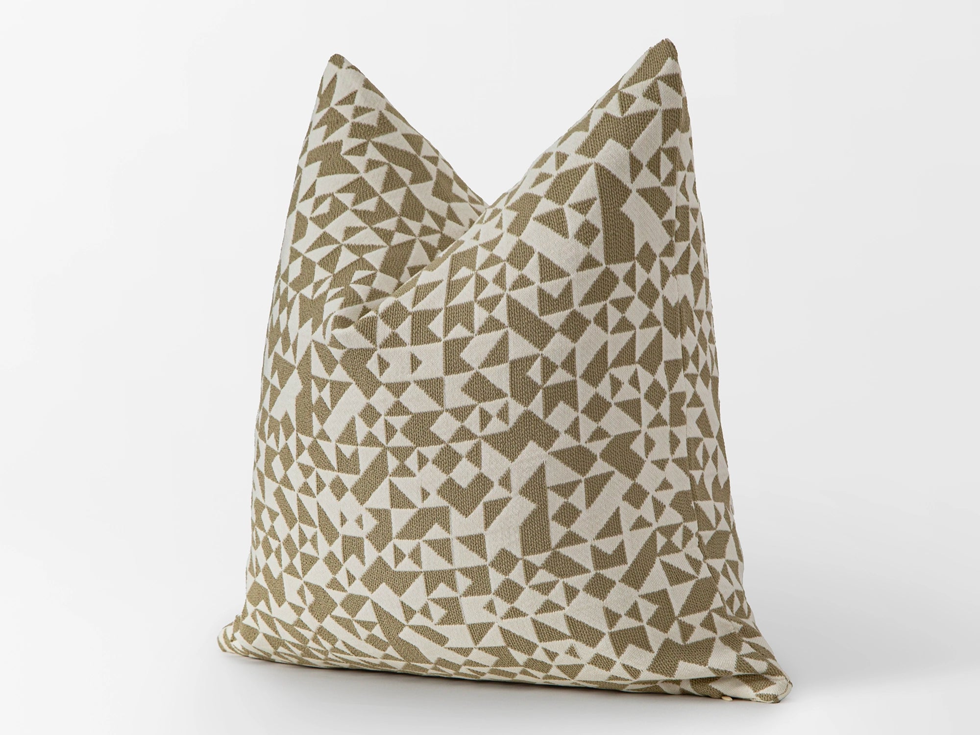 Taupe Beige Geometric Pillow Cover