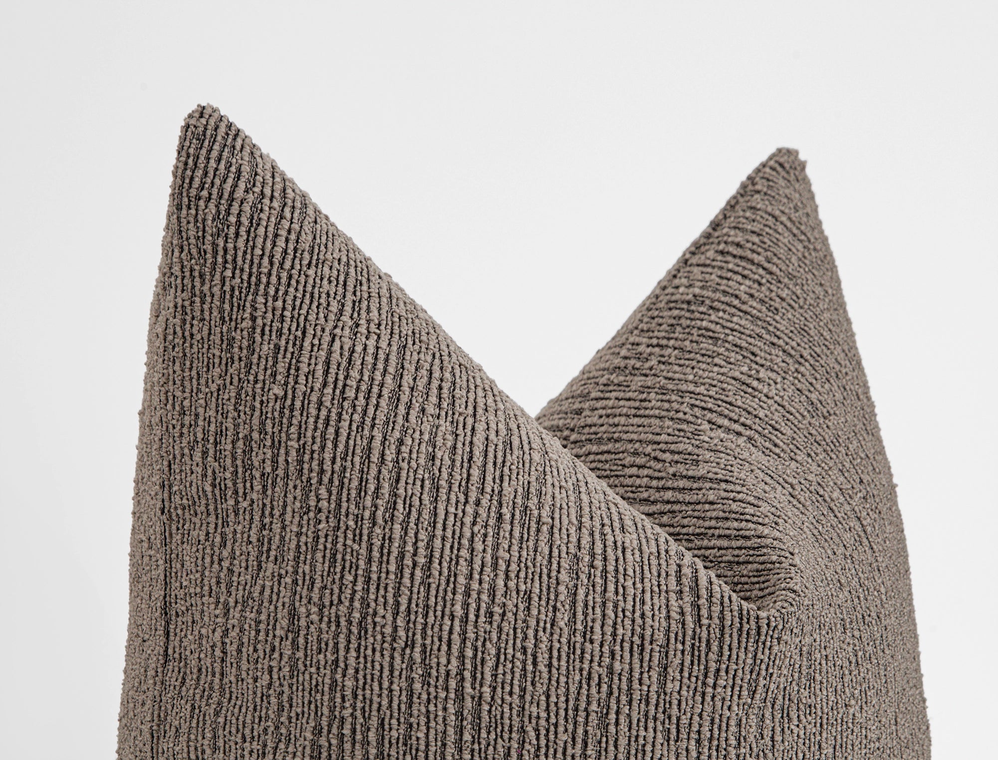Taupe Linear Textured Pillow Cover - District