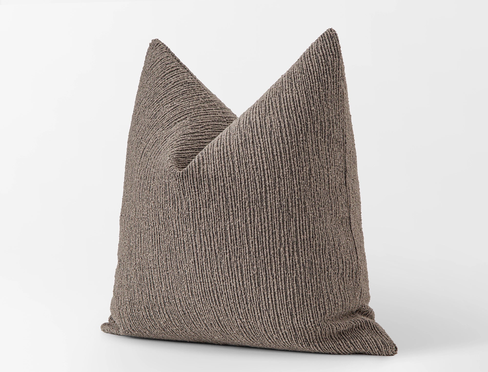 Taupe Linear Textured Pillow Cover - District