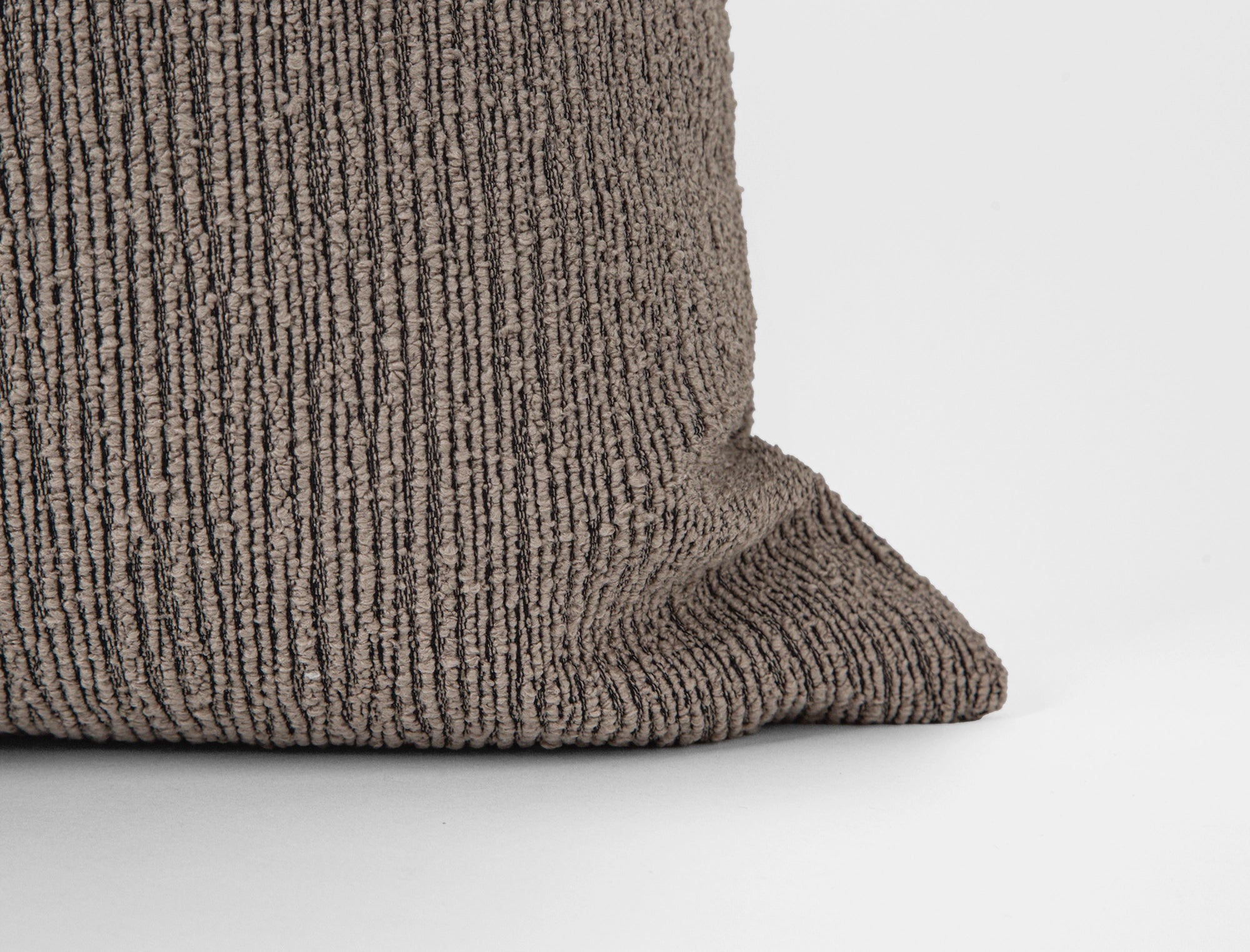 Taupe Linear Textured Pillow Cover - District