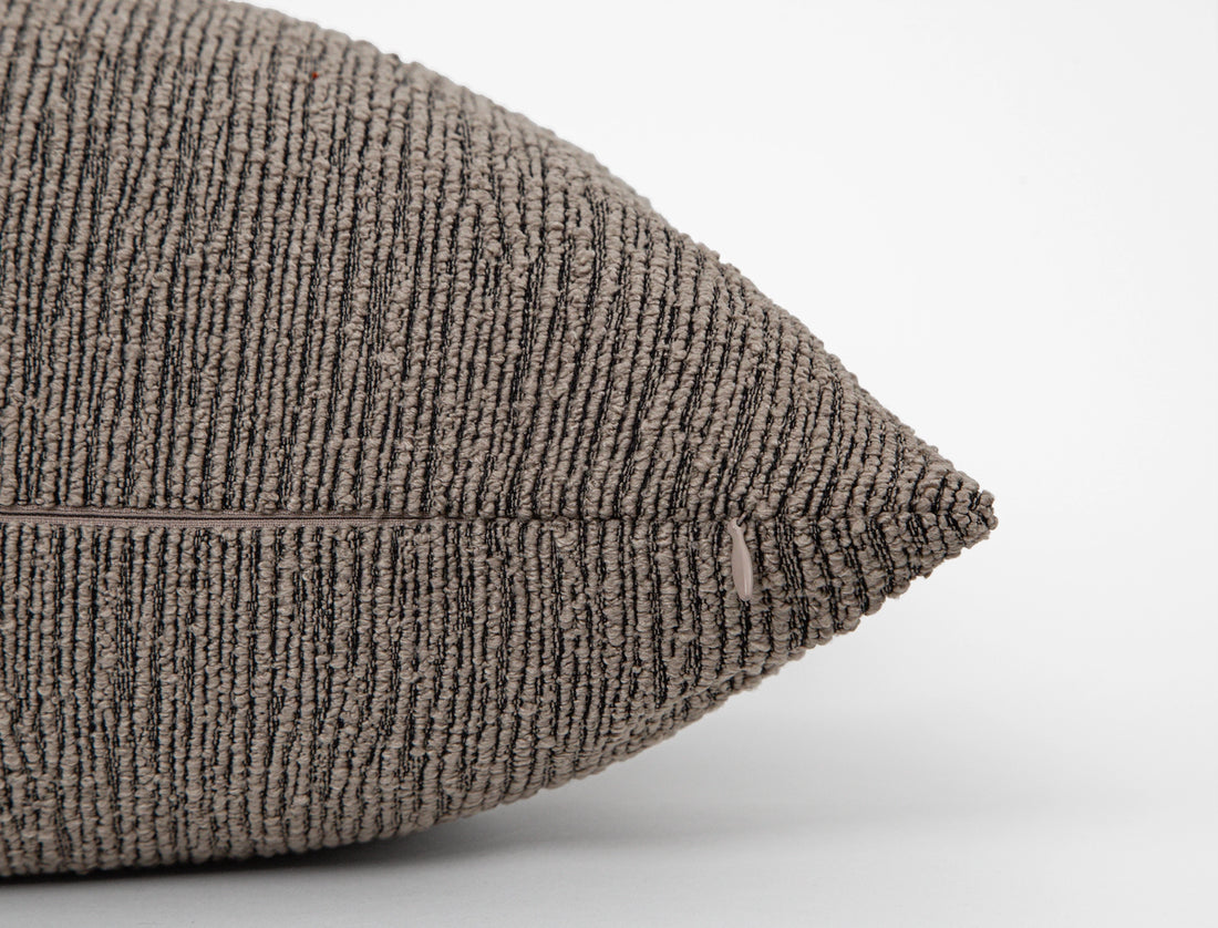 Taupe Linear Textured Pillow Cover - District