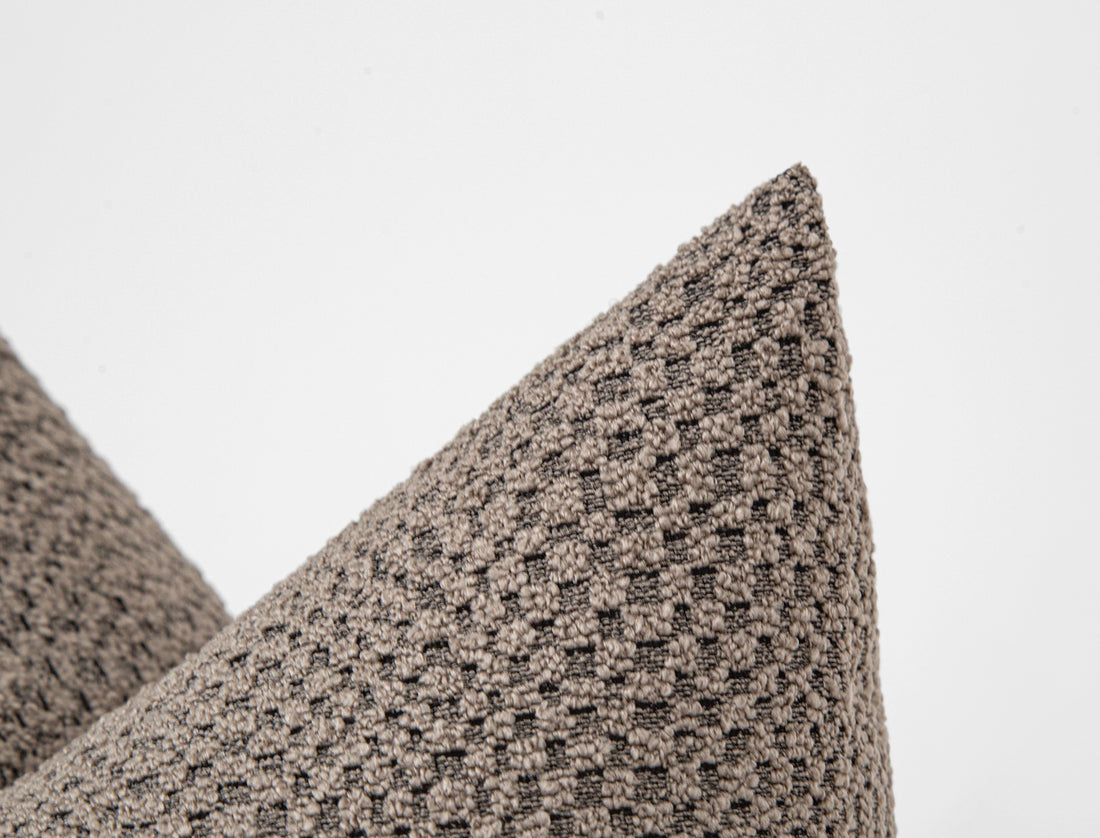 Taupe Tactile Textured Pillow Cover - District