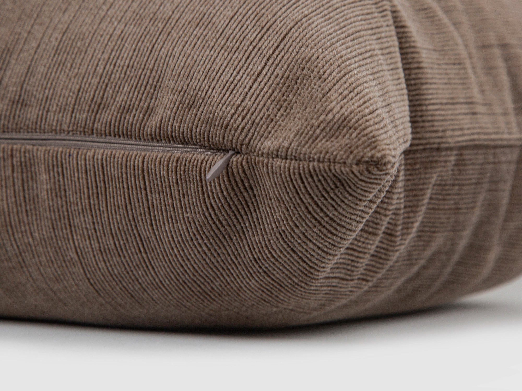 Taupe Ribbed Velvet Pillow Cover