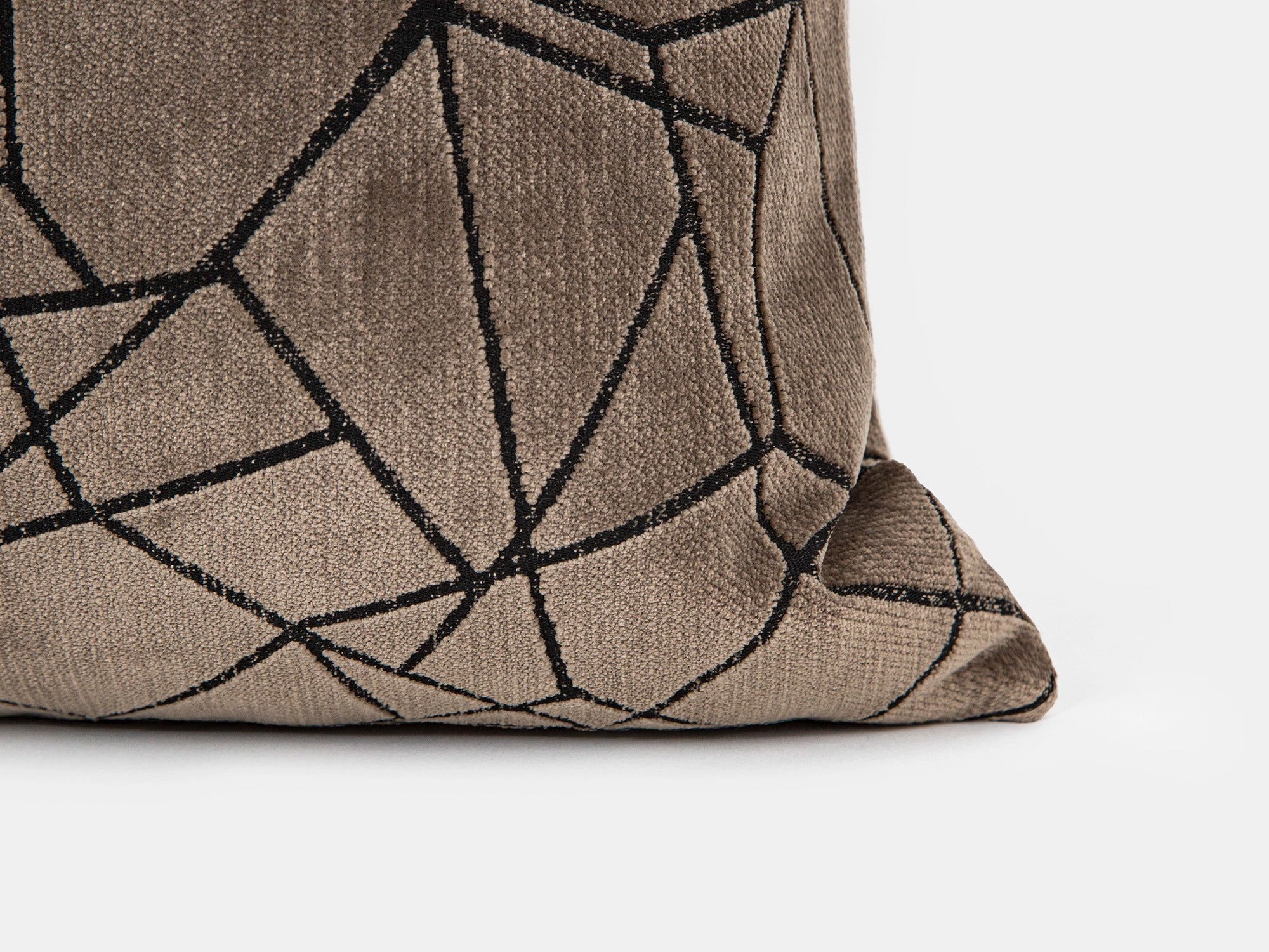 Taupe Textured Velvet Pillow Cover - Astral