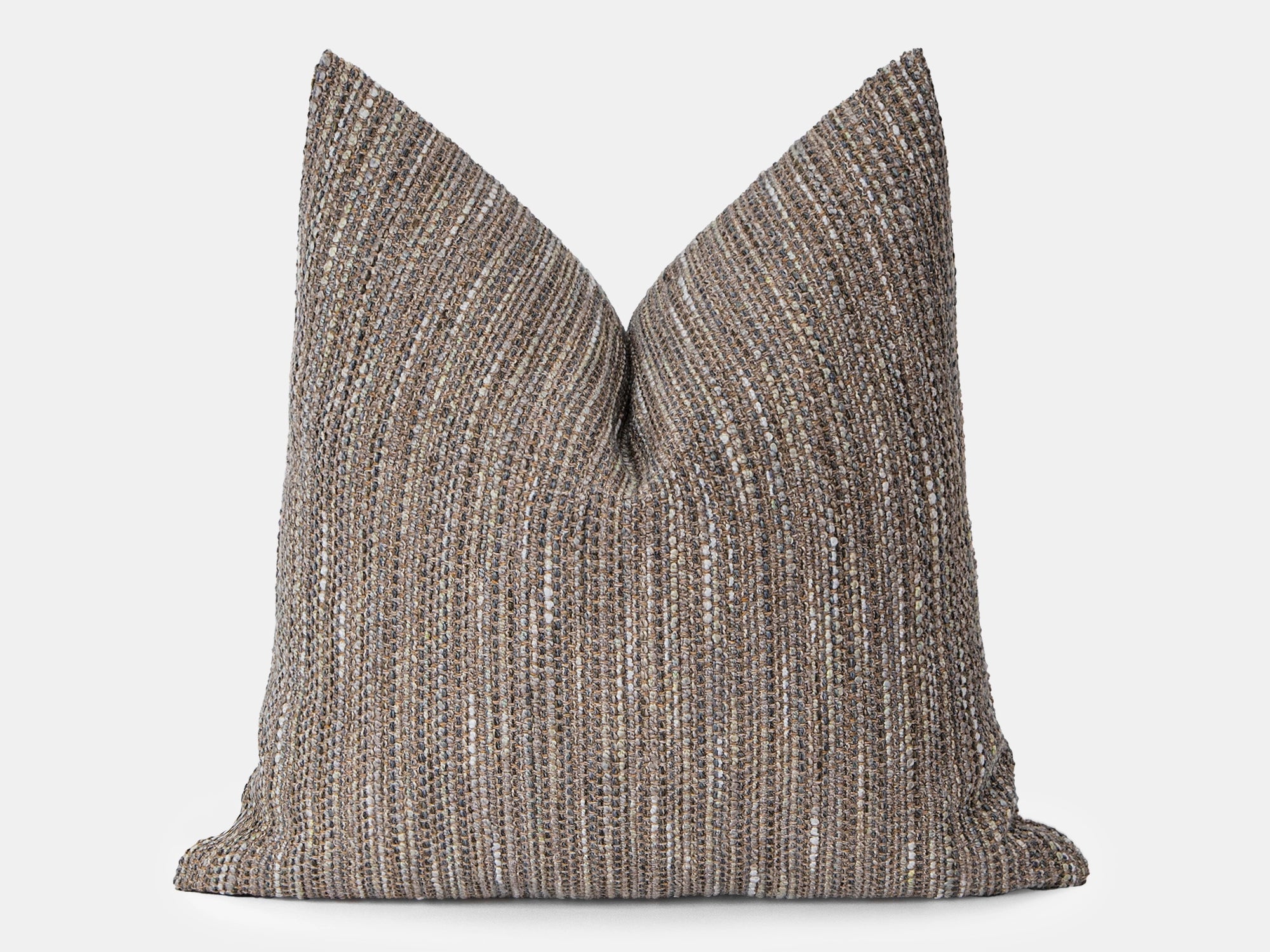 Dark Taupe Striped Textured Pillow Cover