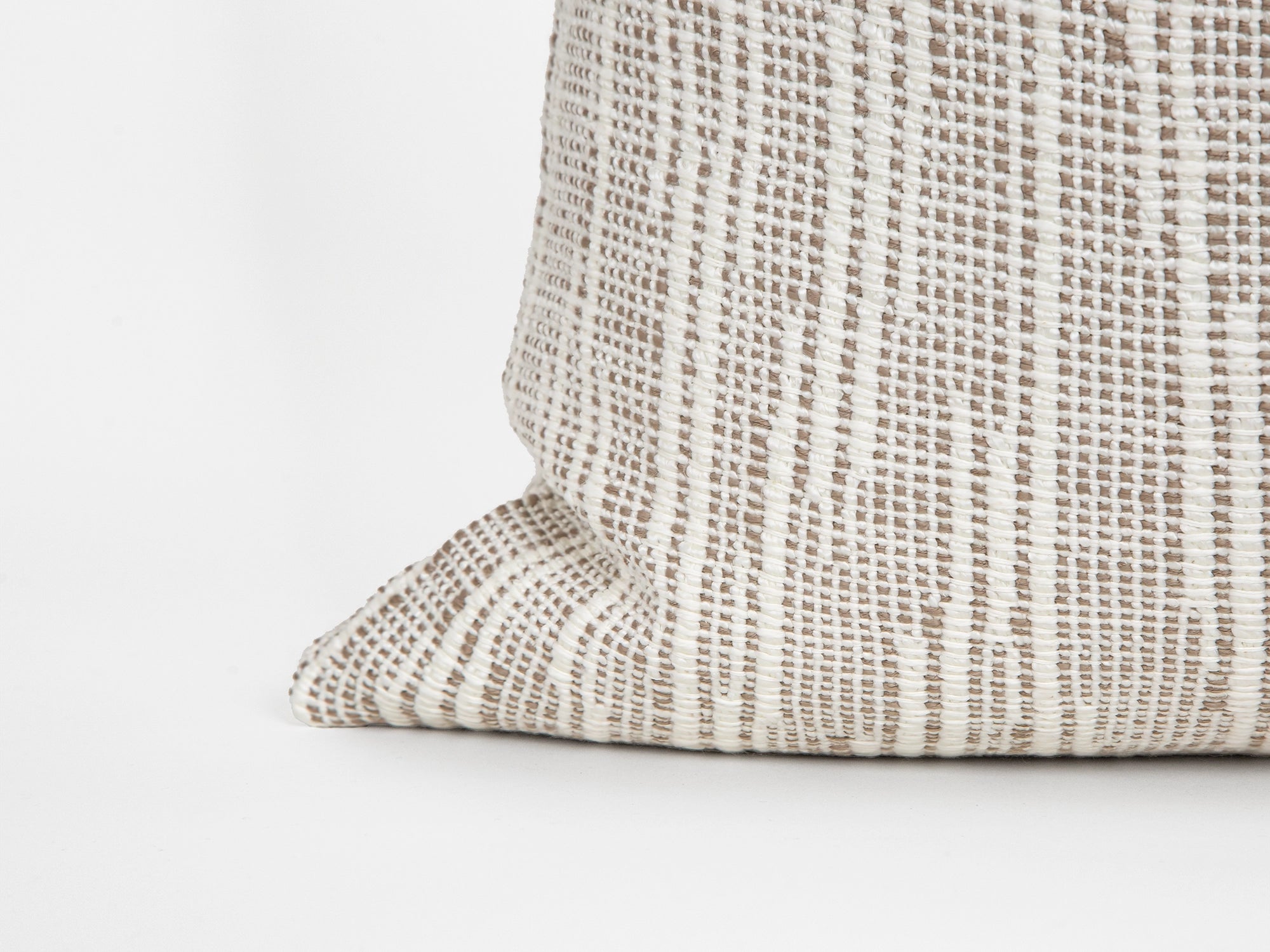 Cream Taupe Woven Pillow Cover