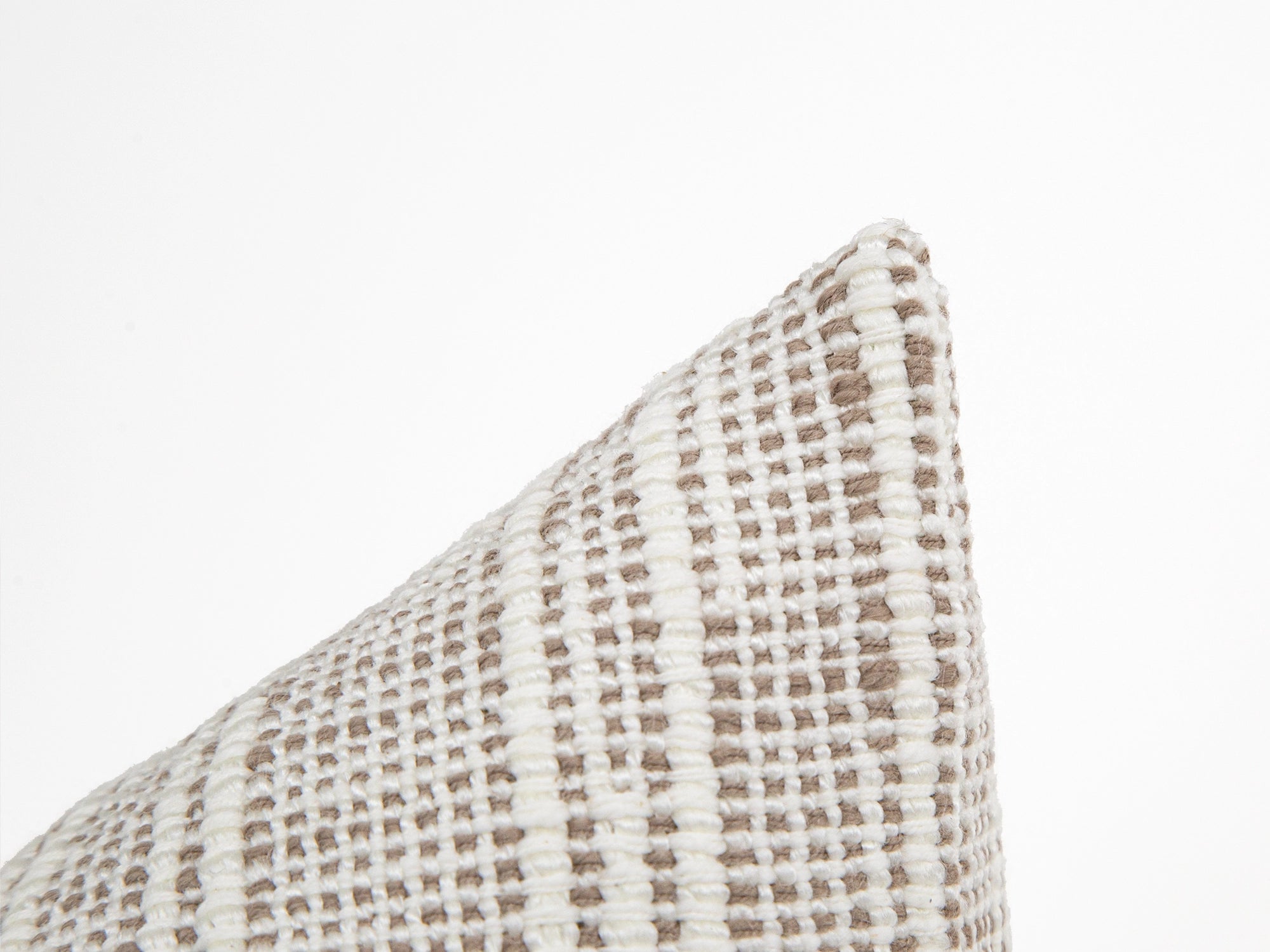 Cream Taupe Woven Pillow Cover