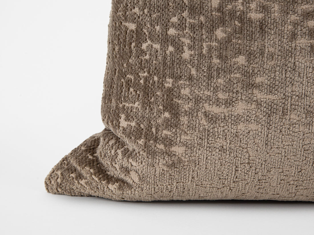 Taupe Brown Textured Pillow Cover