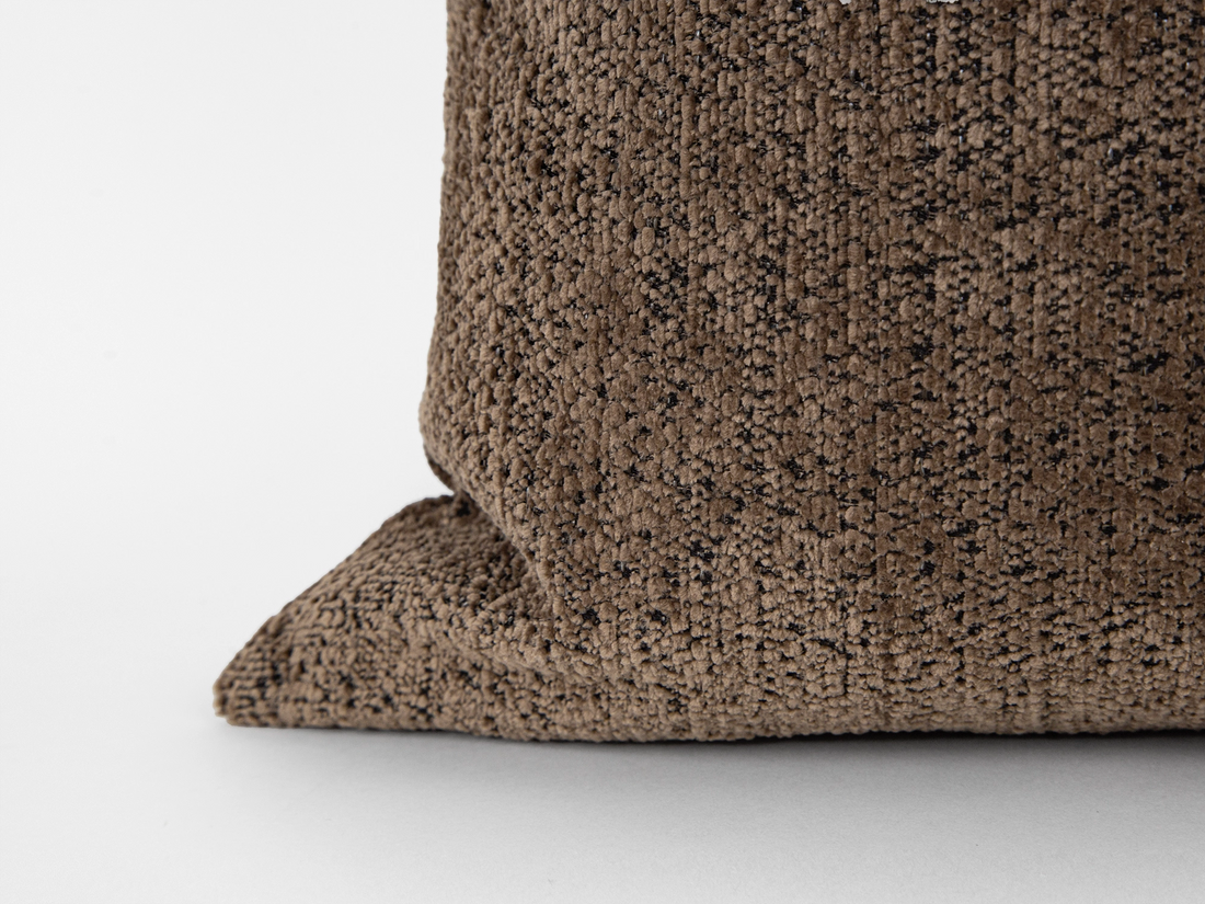 Taupe Brown Textured Pillow Cover