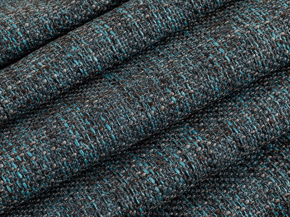 Teal Blue Woven Upholstery Fabric - Harvest