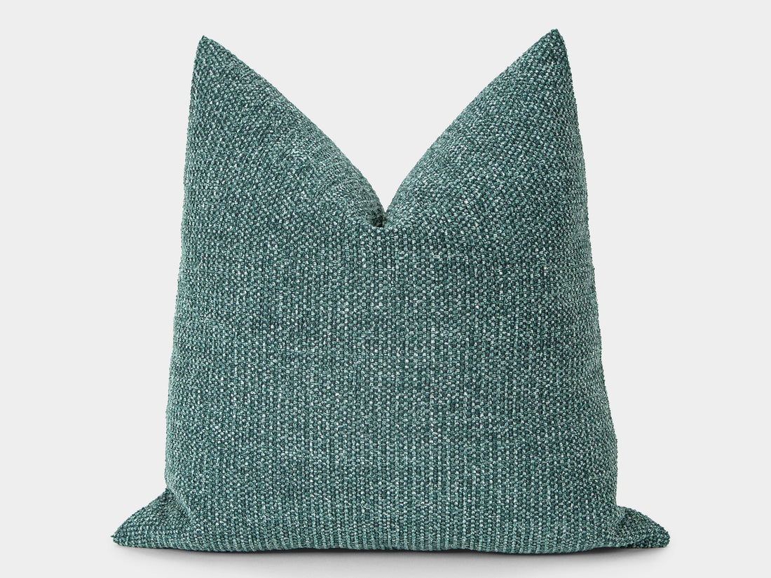 Teal Textured Boho Pillow Cover