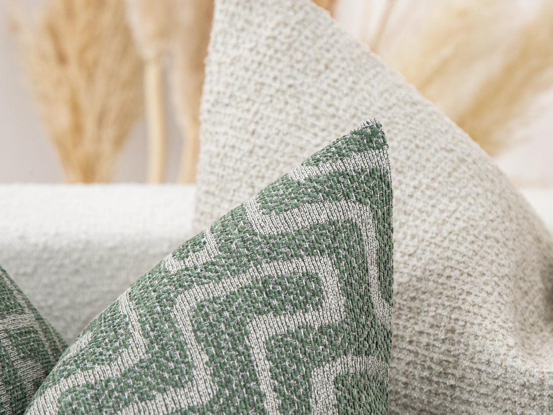 Teal Green Maze Pillow Cover - Tessera