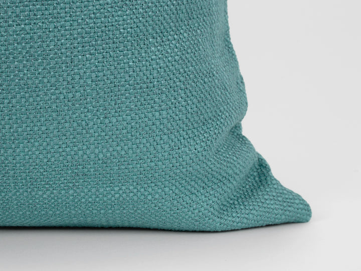 Teal Linen Pillow Cover