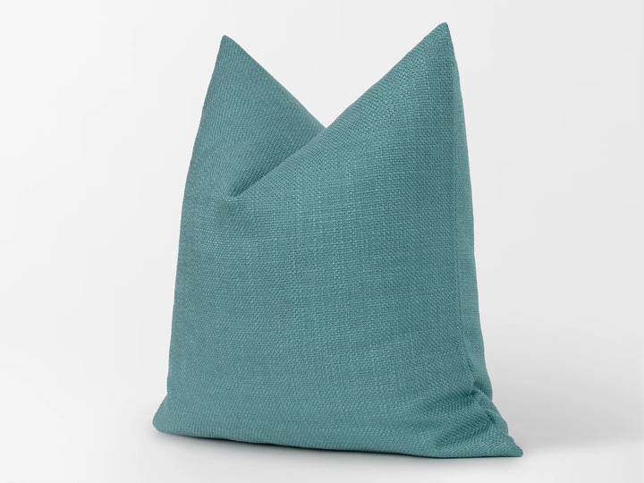 Teal Linen Pillow Cover