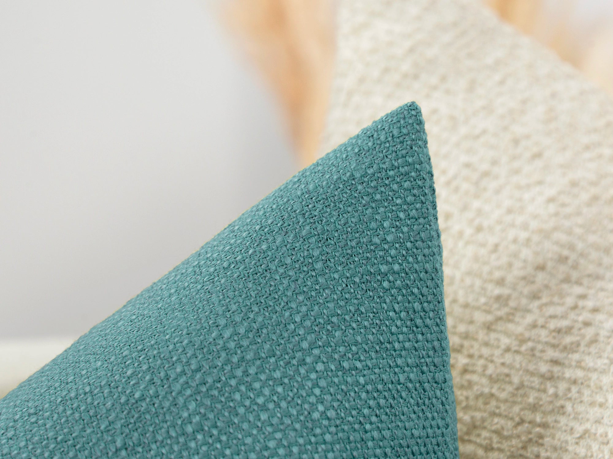 Teal Linen Pillow Cover