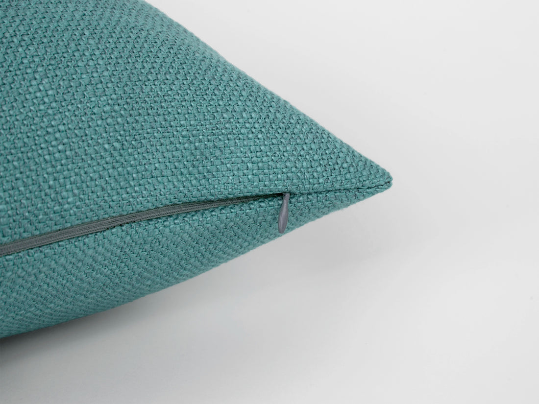Teal Linen Pillow Cover