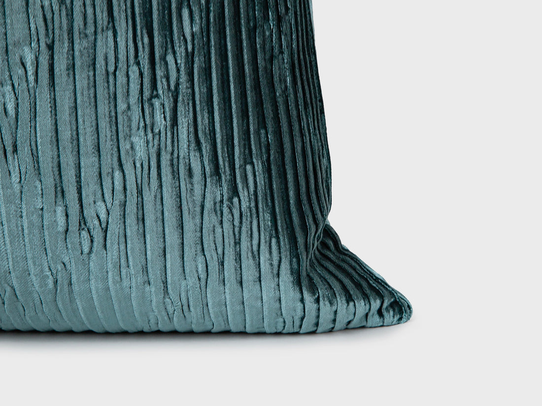 Teal Textured Luxury Velvet Pillow Cover