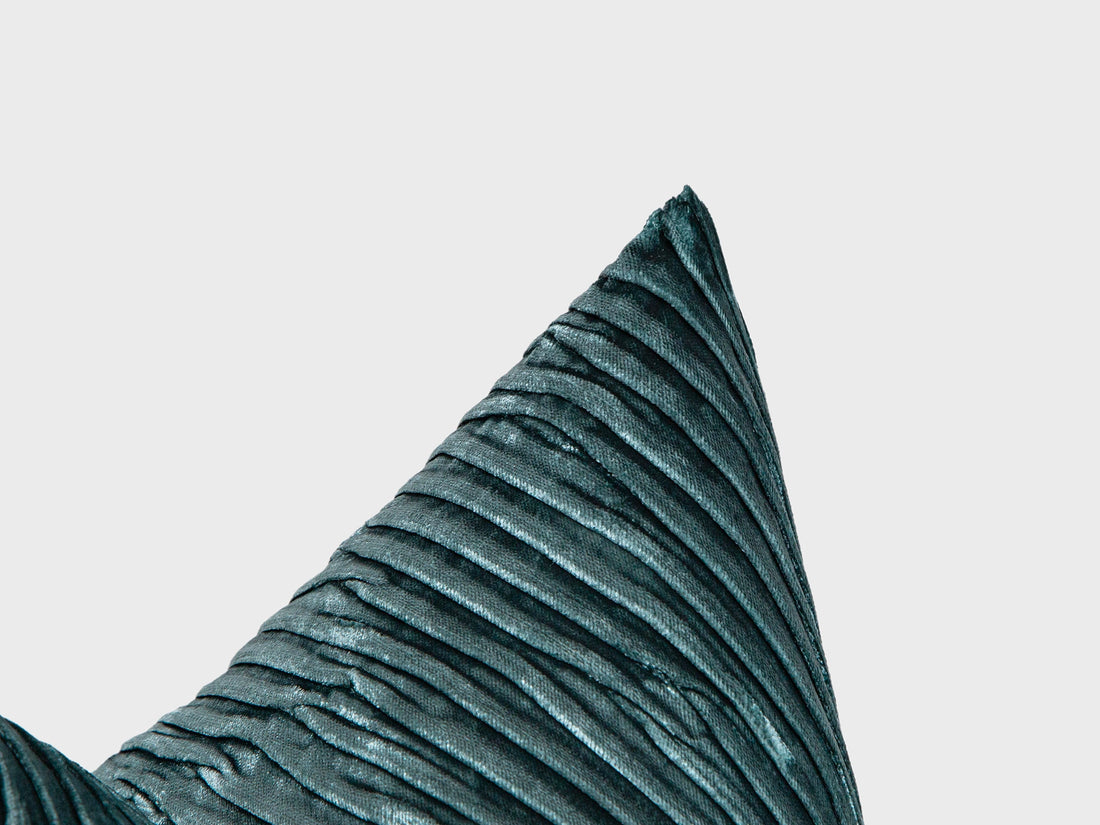 Teal Textured Luxury Velvet Pillow Cover