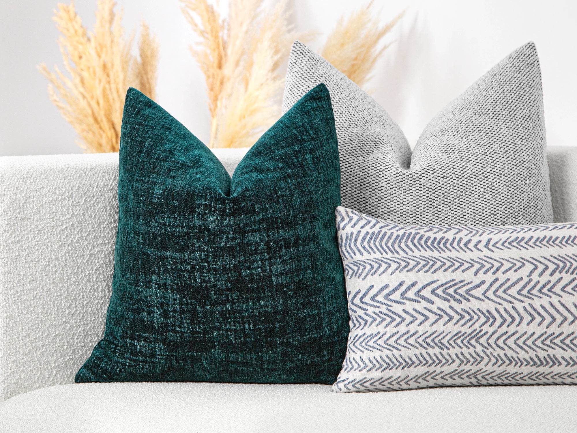Dark Teal Textured Soft Pillow Cover