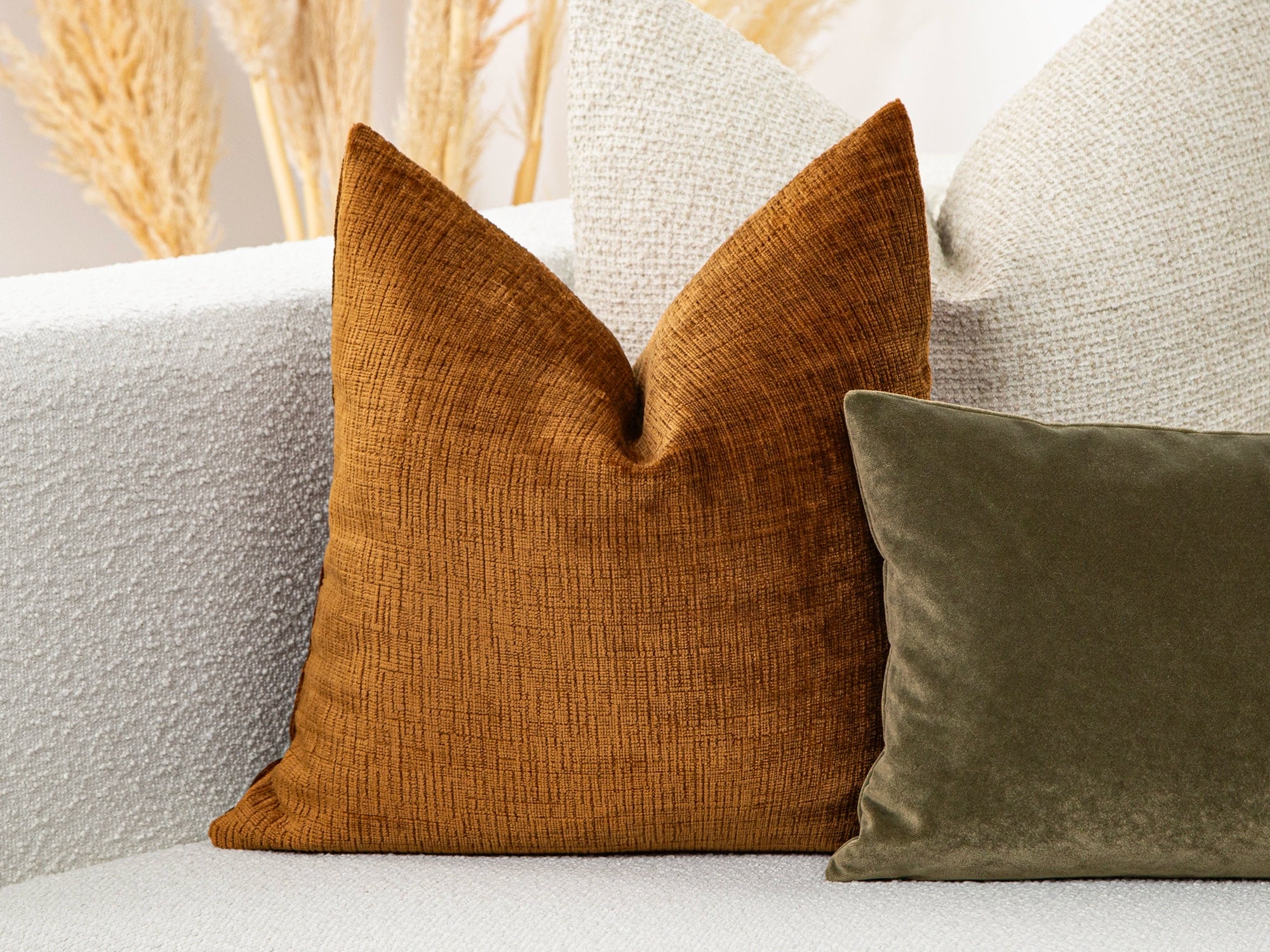 Terracotta Chenille Pillow Cover – Cozy