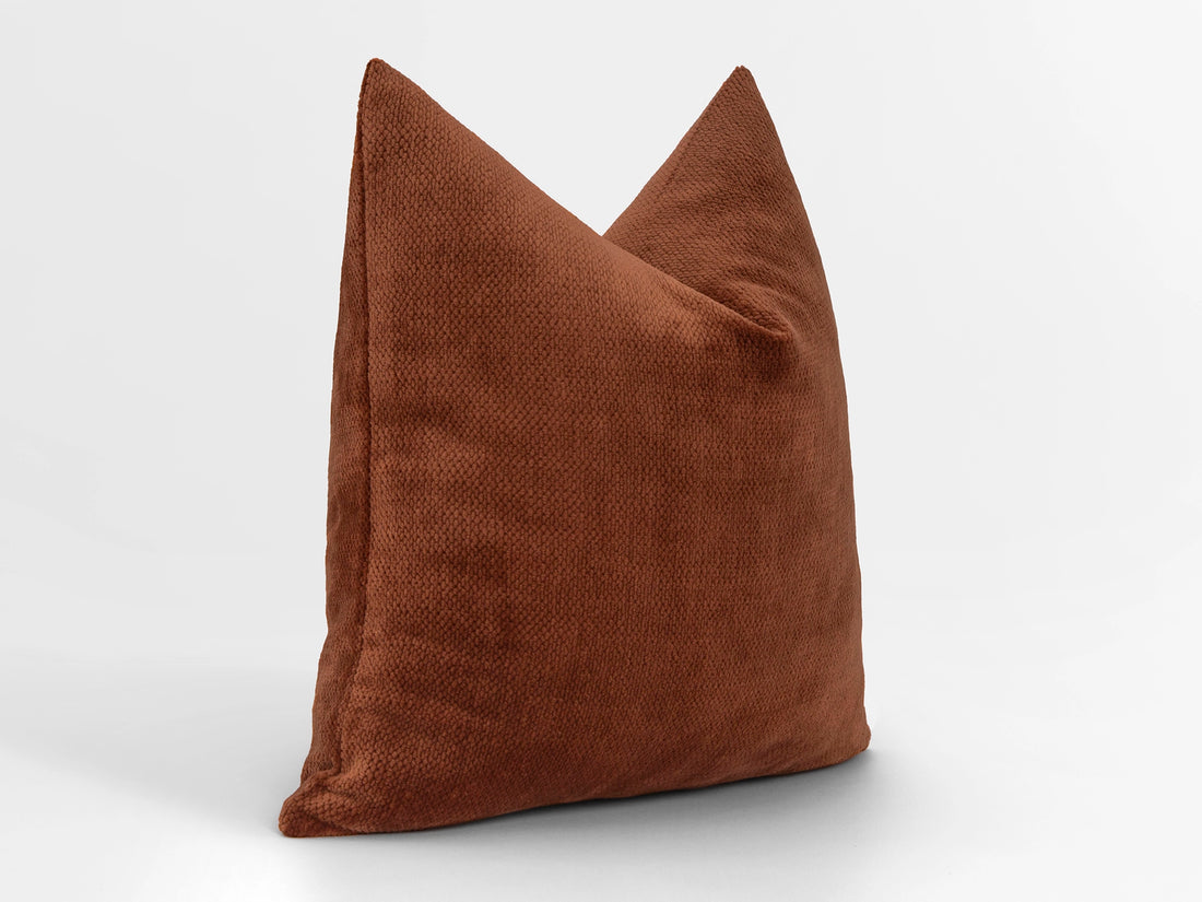 Dusty Terracotta Textured Pillow Cover