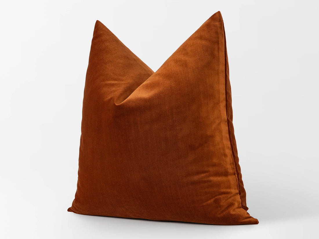 Terracotta Velvet Pillow Cover