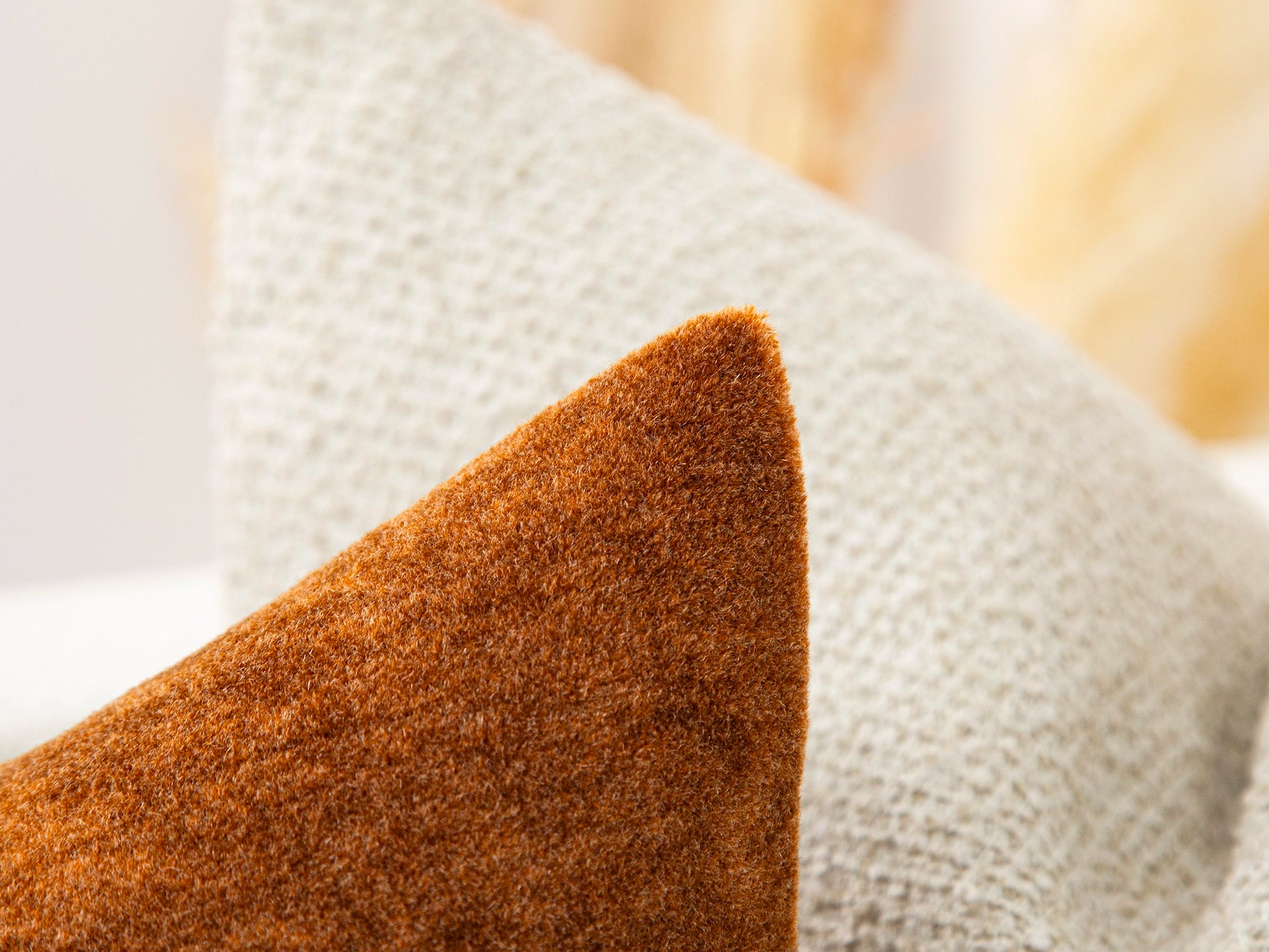 Terracotta Mohair Velvet Pillow Cover