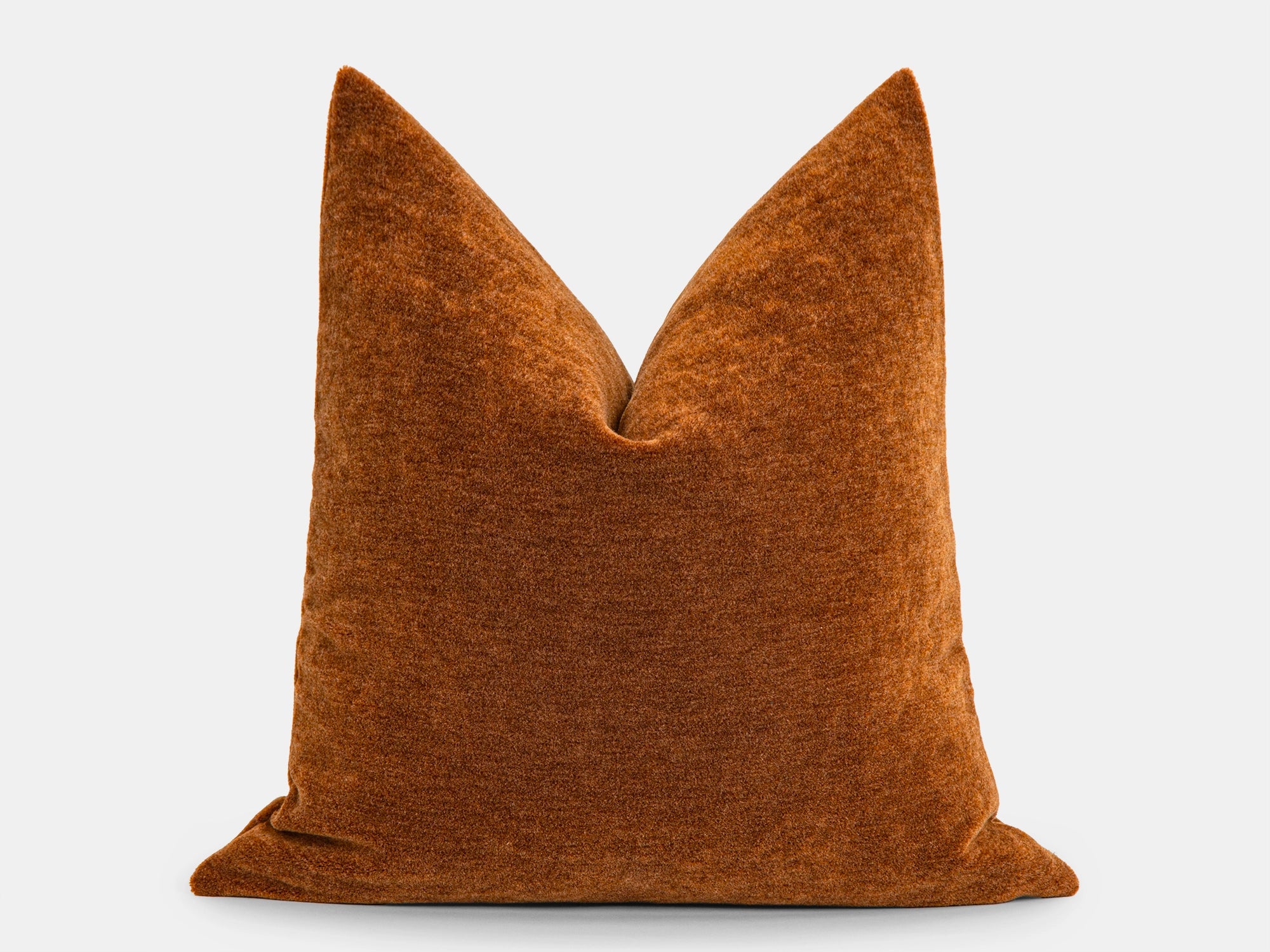 Terracotta Mohair Velvet Pillow Cover