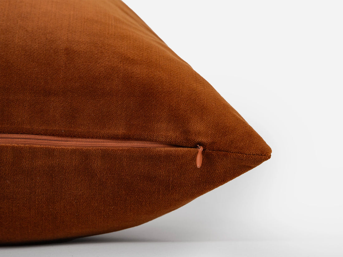 Terracotta Velvet Pillow Cover