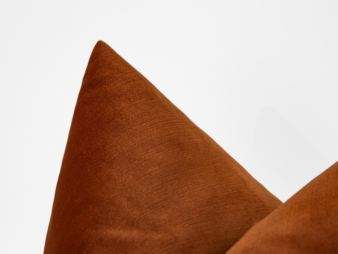 Terracotta Velvet Pillow Cover