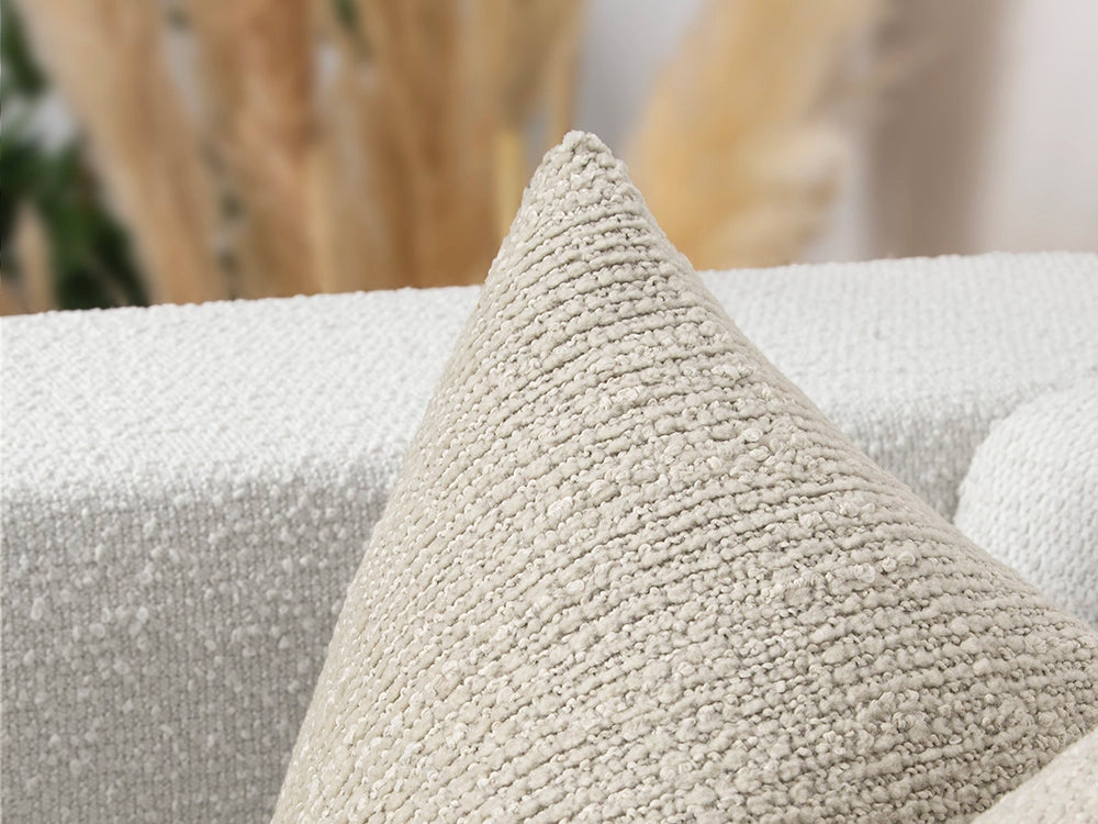 Beige Bohemian Textured Pillow Cover