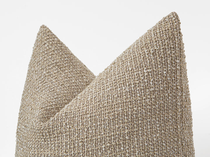 Beige Textured Boho Pillow Cover