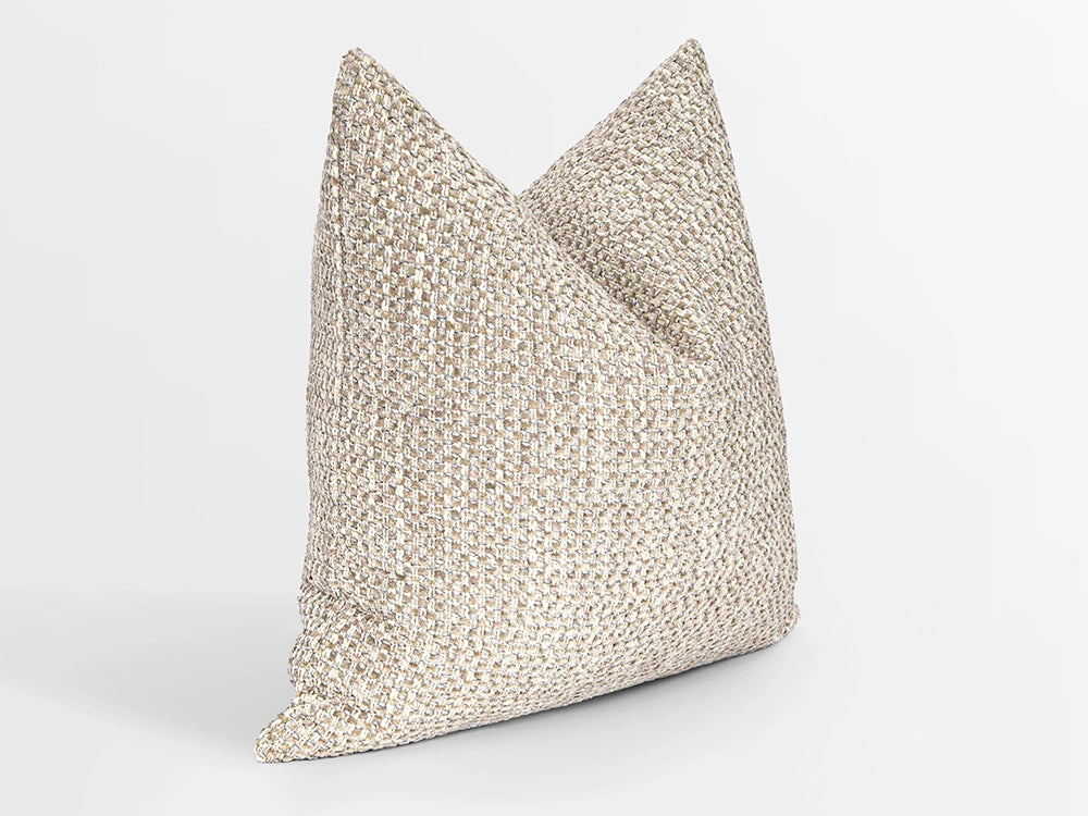 Beige Textured Boho Pillow Cover