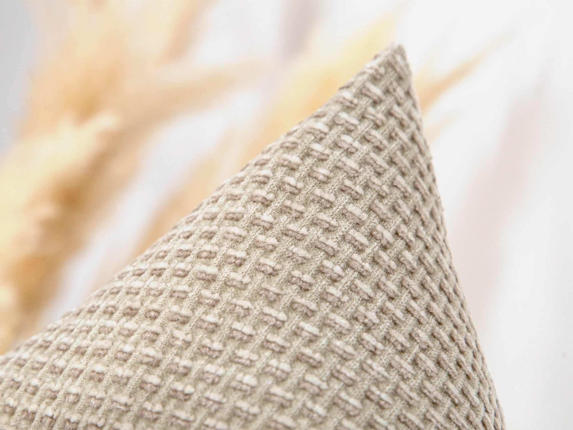 Neutral Beige Textured Pillow Cover