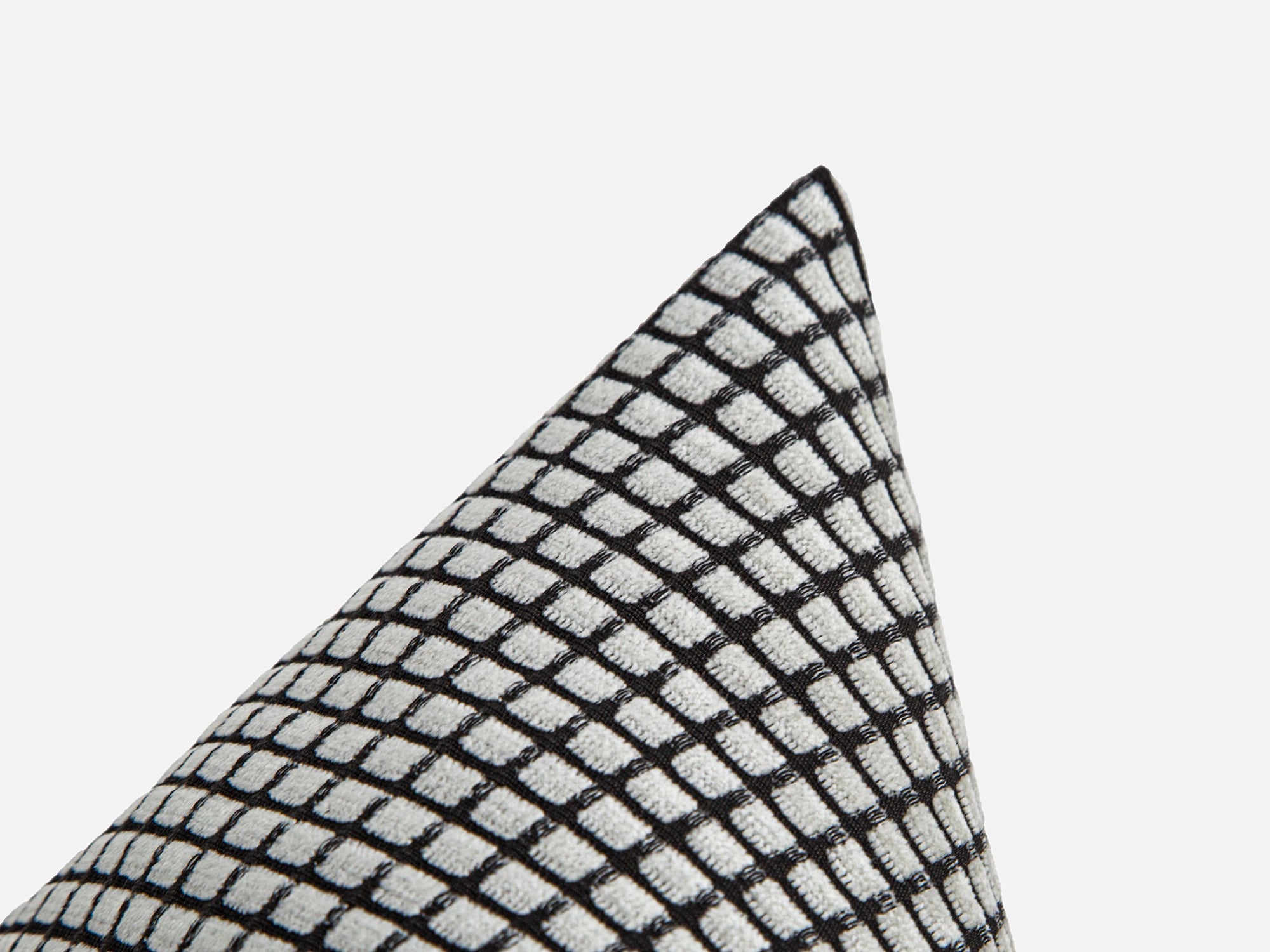 Off White and Black Woven Pillow Cover