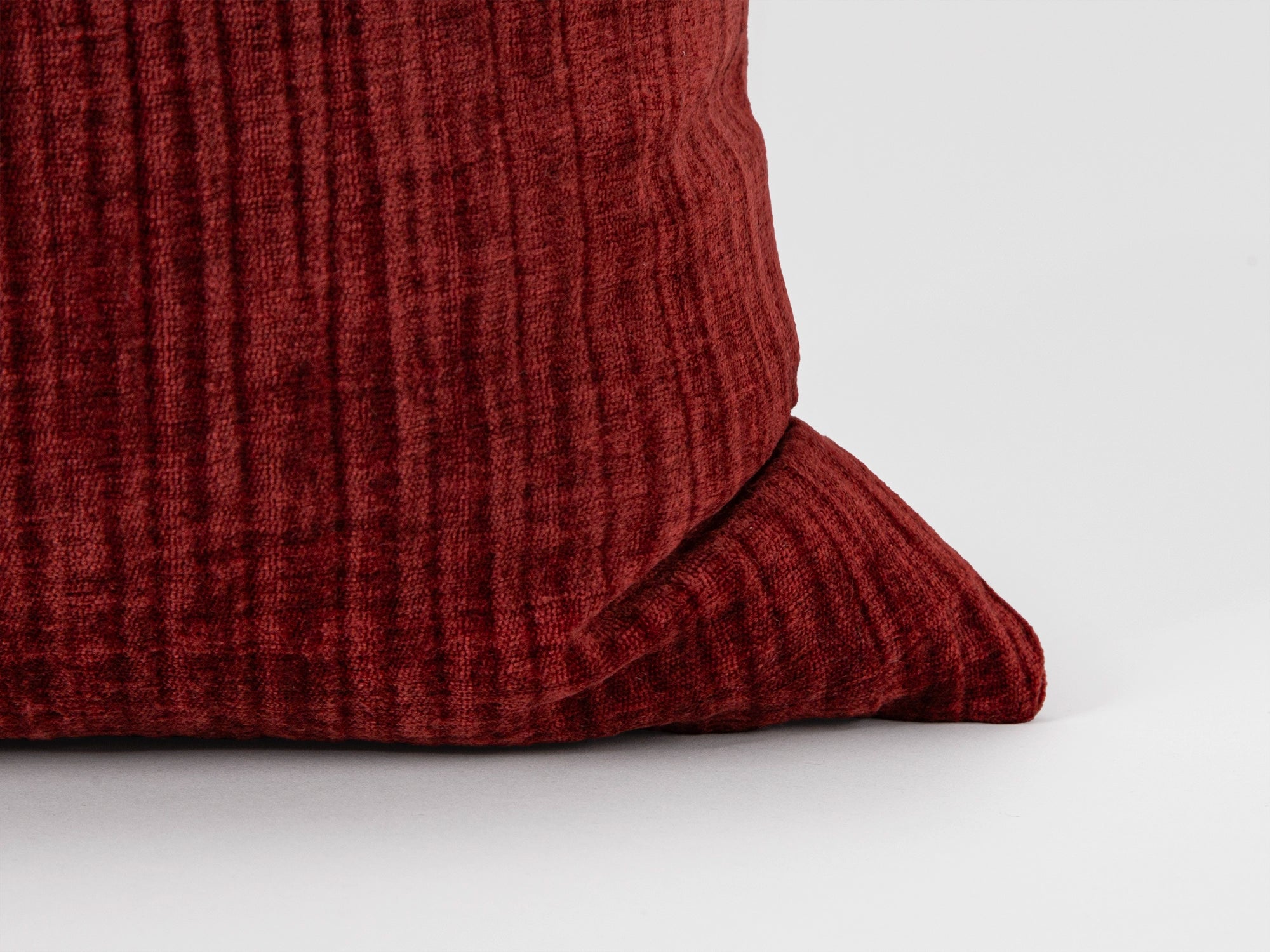 Pomegranate Striped Textured Pillow Cover