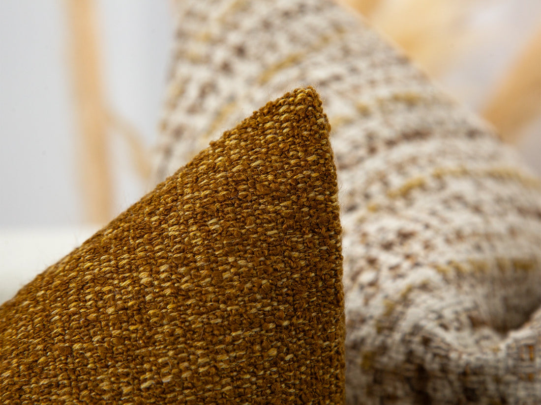 Tobacco Brown Textured Pillow Cover
