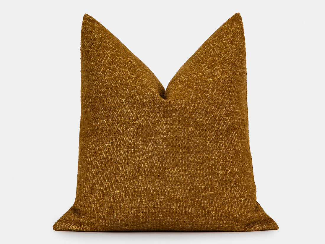 Tobacco Brown Textured Pillow Cover