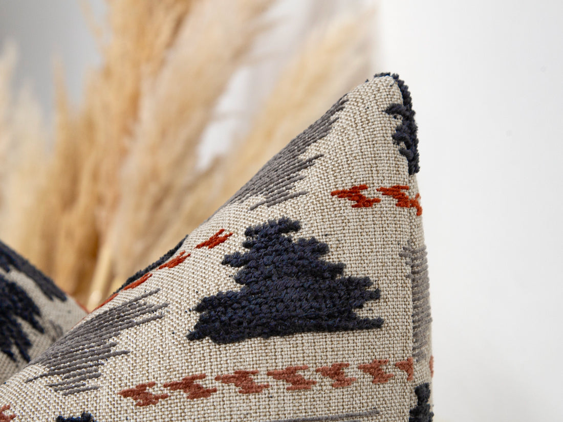 Navy Accent Throw Pillow Cover - Textured & Soft