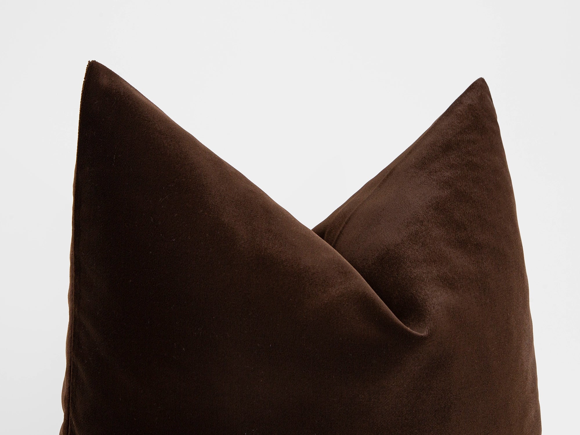 Chocolate Brown Velvet Pillow Cover
