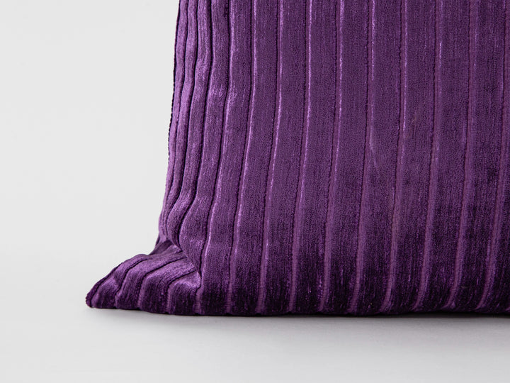 Violet Lustrous Velvet Corduroy Pillow Cover