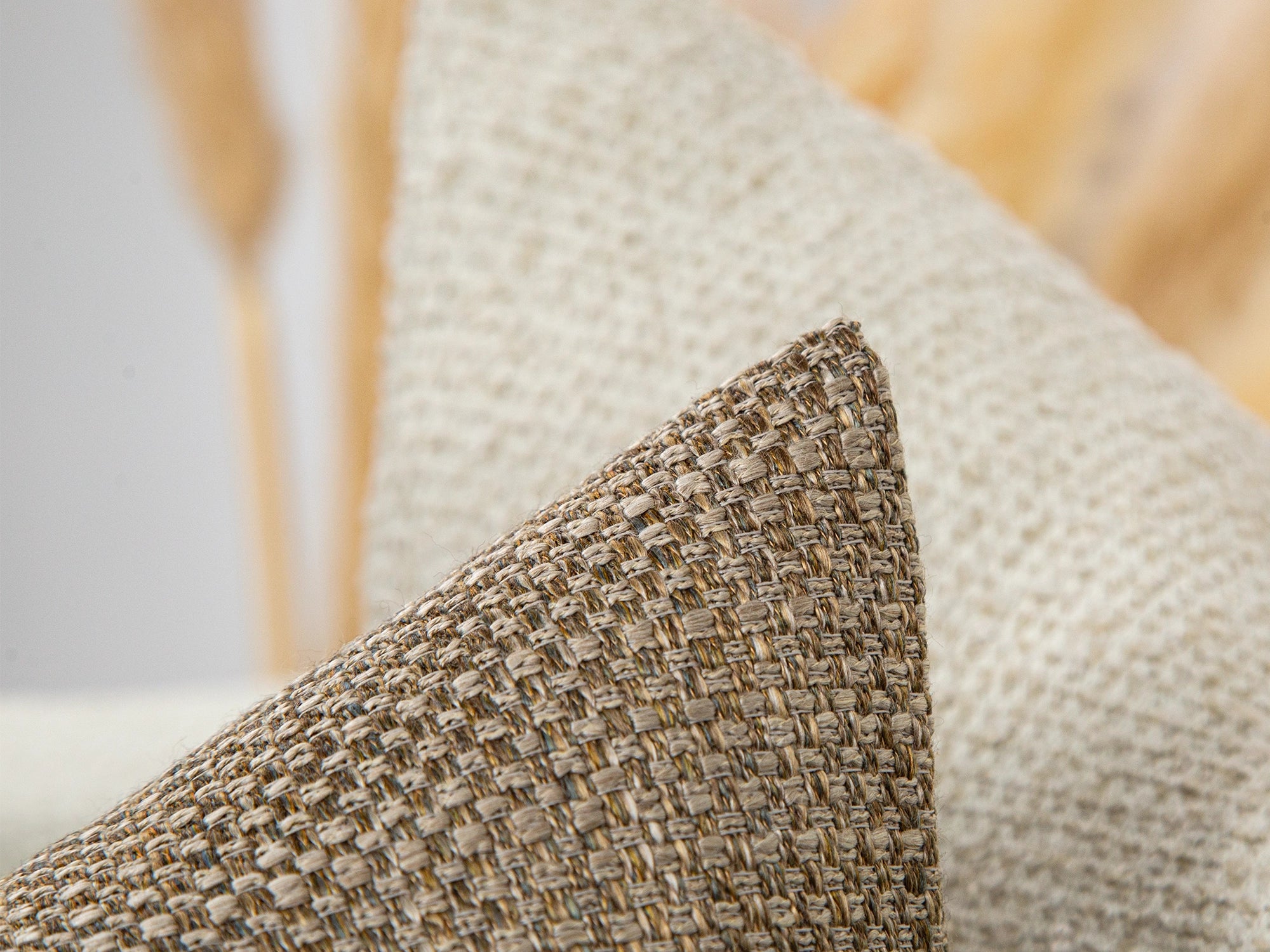 Warm Beige Woven Pillow Cover