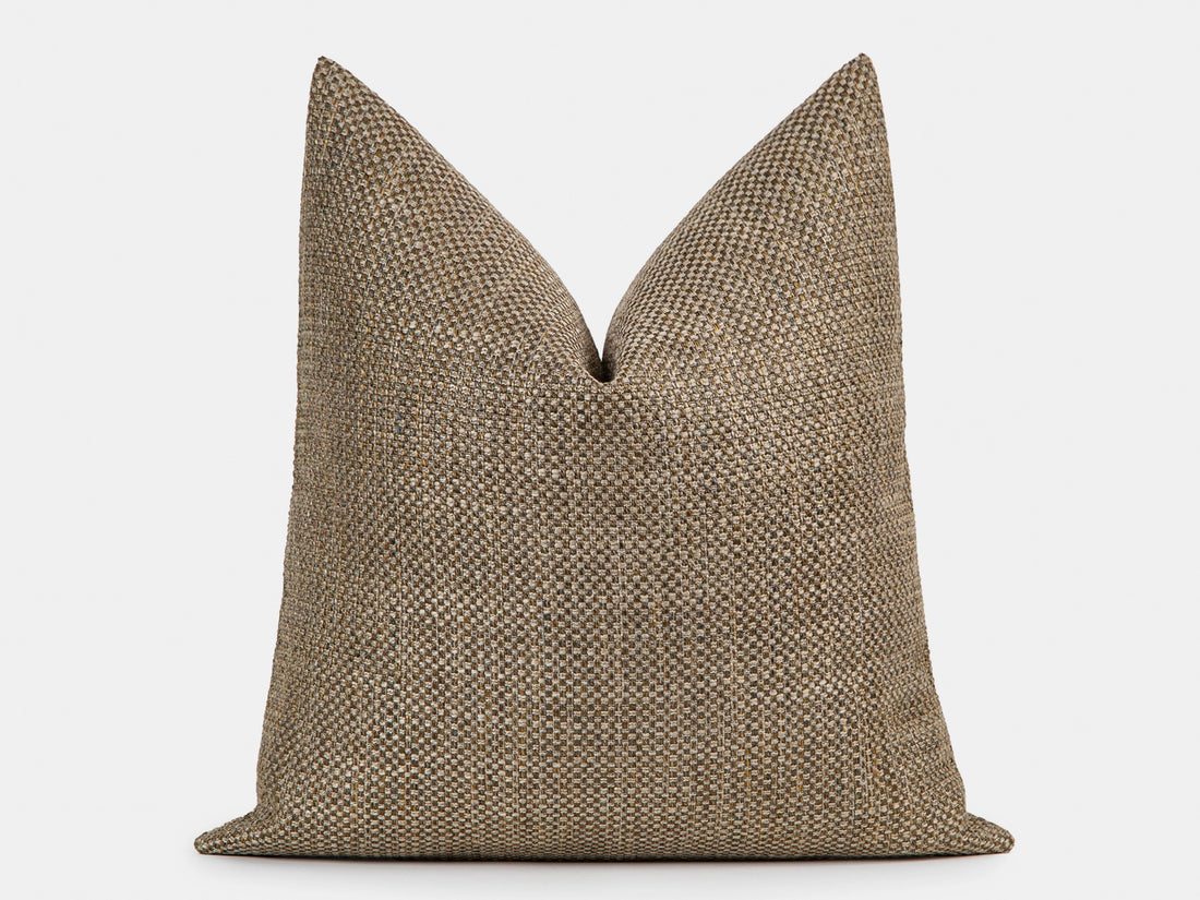Warm Beige Woven Pillow Cover