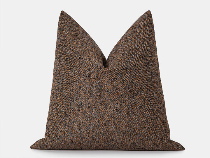 Rust Brown Woven Pillow Cover