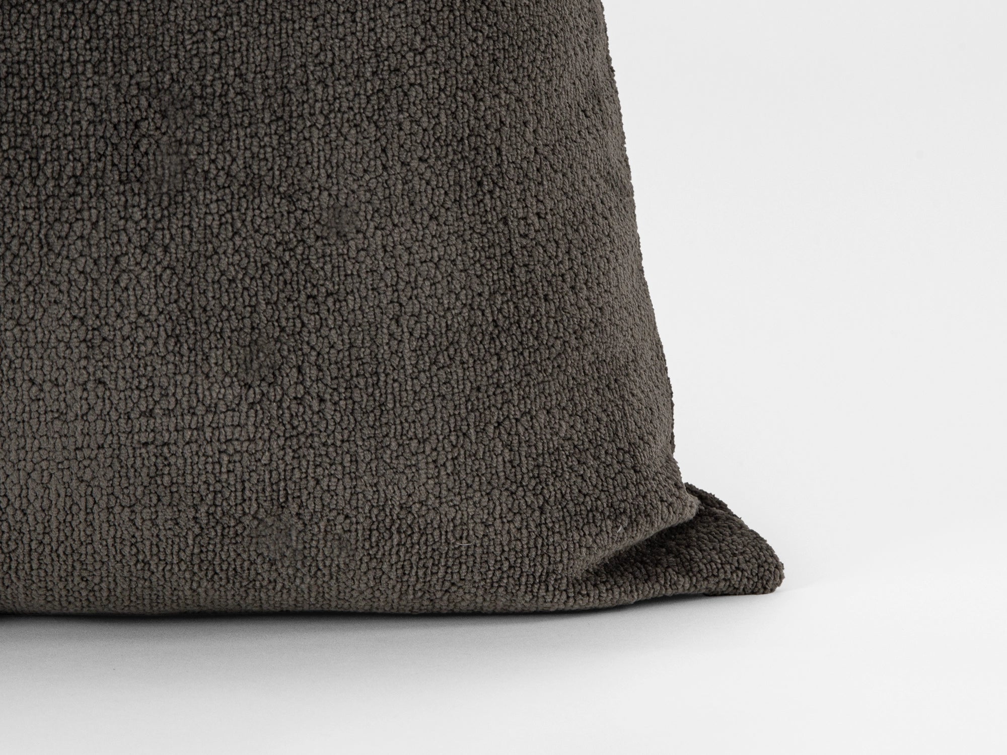 Warm Charcoal Textured Pillow Cover