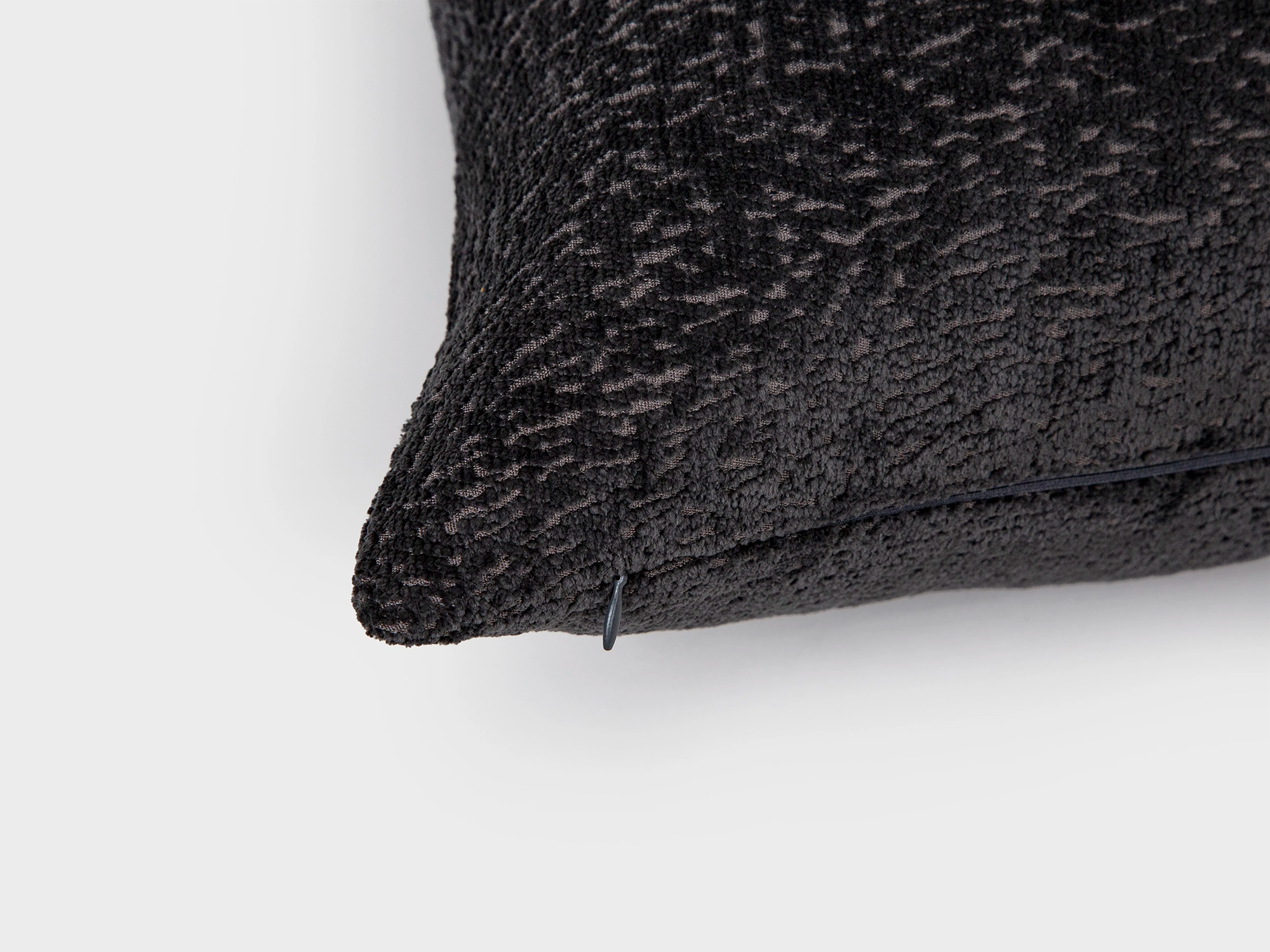Warm Charcoal Textured Pillow Cover