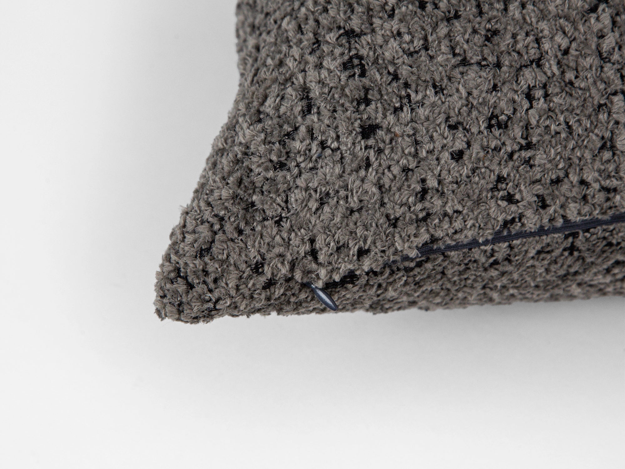 Warm Charcoal Plush Pillow Cover - Teddy