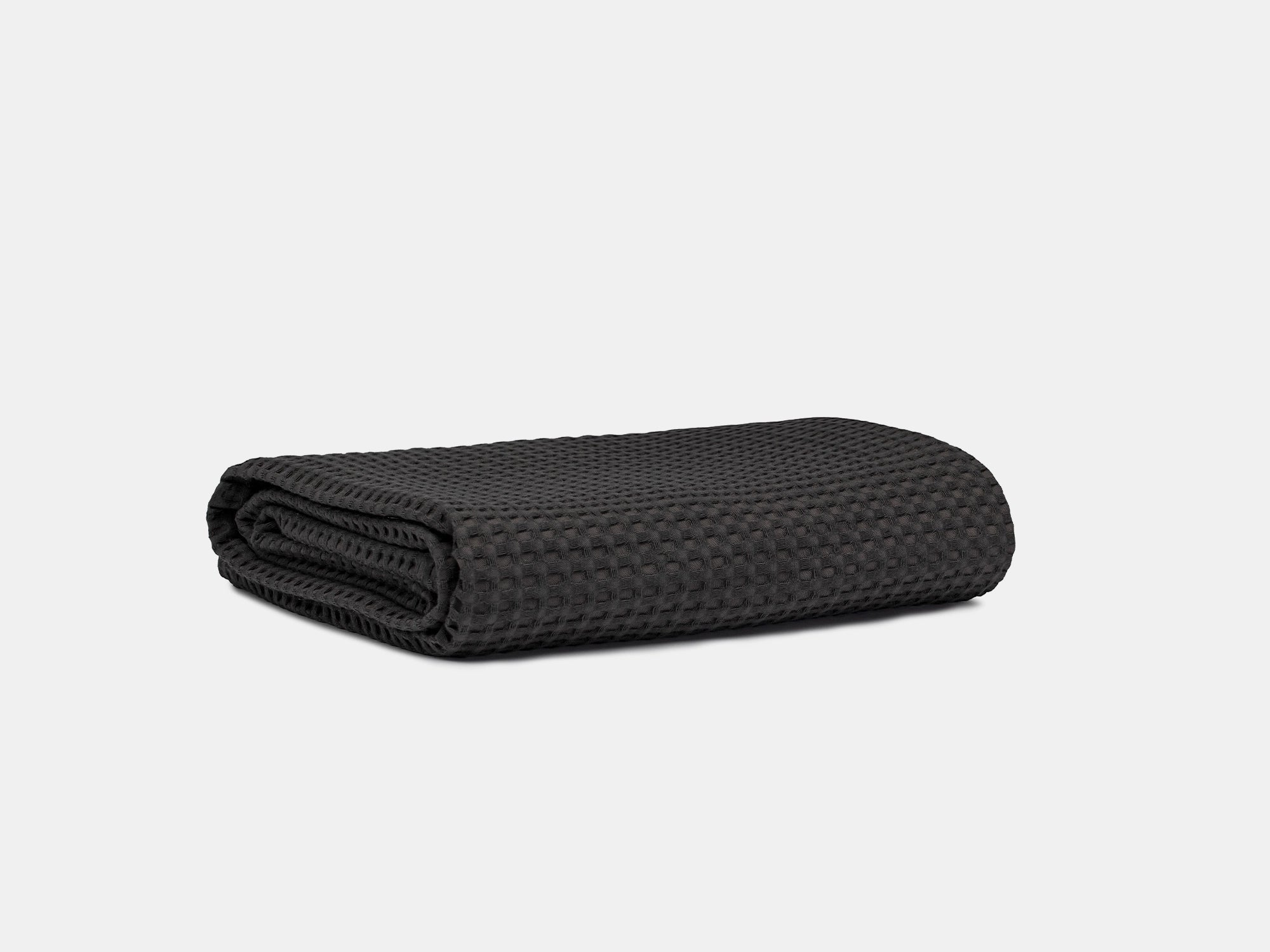 Warm Charcoal Waffle Sofa Throw
